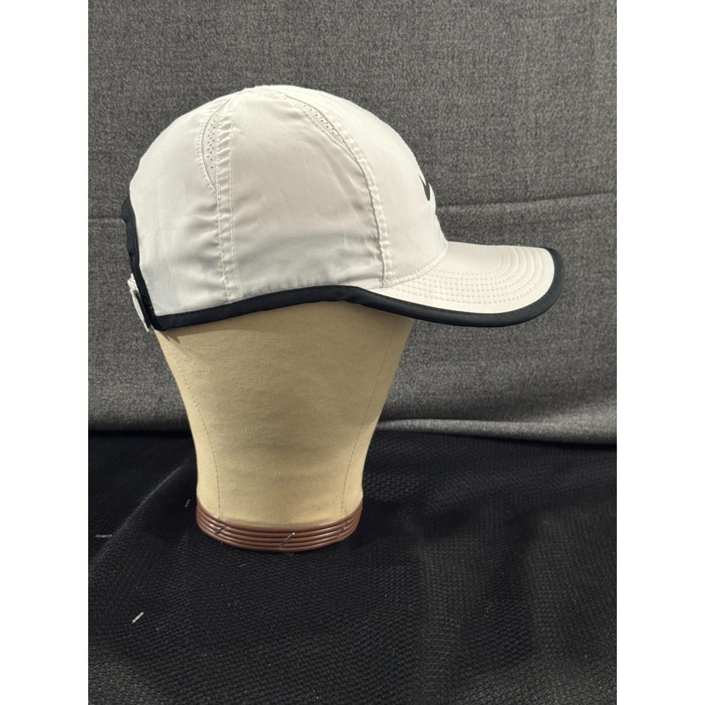 Nike Dri-Fit Baseball Cap Men's One Size White Swoosh Logo Adjustable Strap Hat - Picture 7 of 9